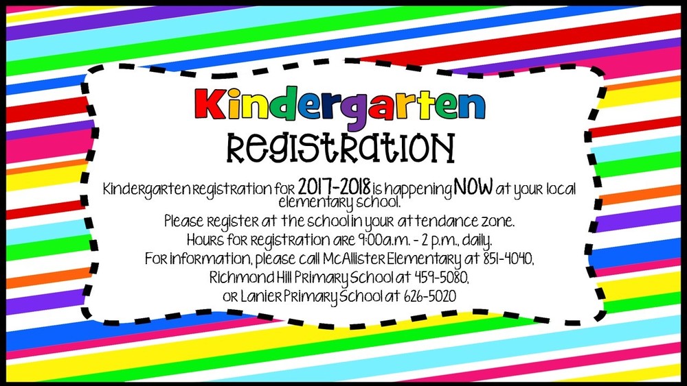 Register Now for 2017-18 Kindergarten!