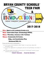 Bryan County Schools Tech Fair and Innovation Expo 2017-2018