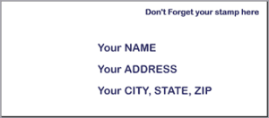 Send Self-Addressed Stamped Envelope