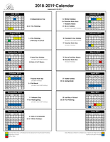 2018-2019 Calendar