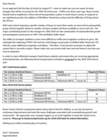 2018-19 Transportation Tier Letter