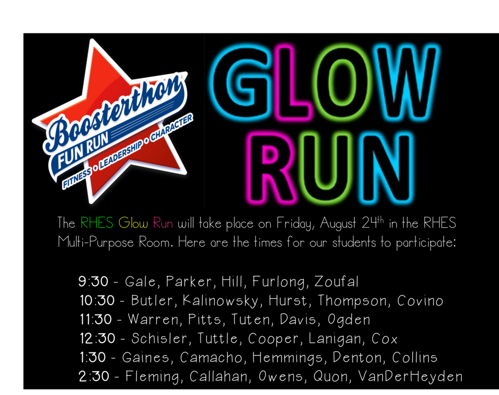 Glow Run Times