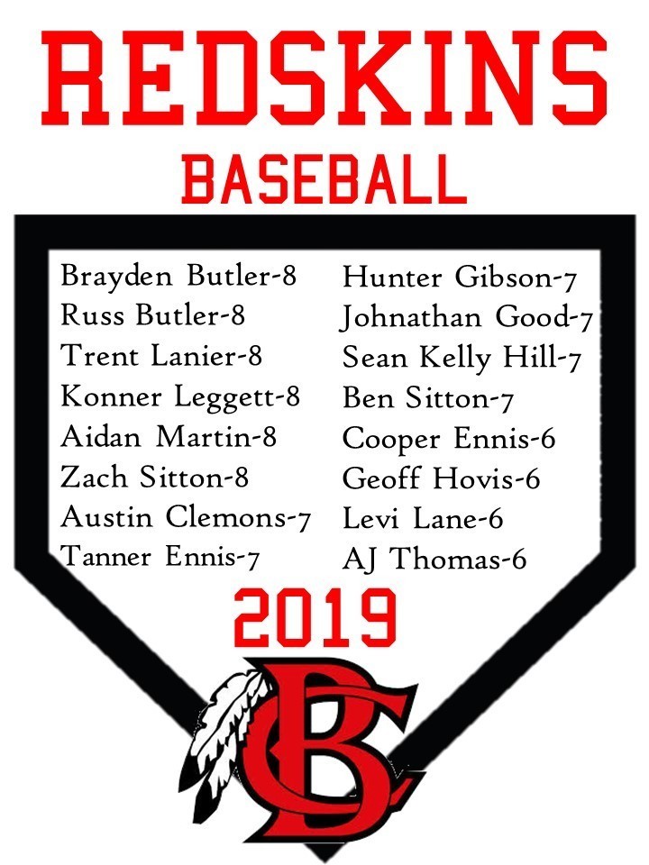 Congratulations to our 2019 BCMS Baseball Team!