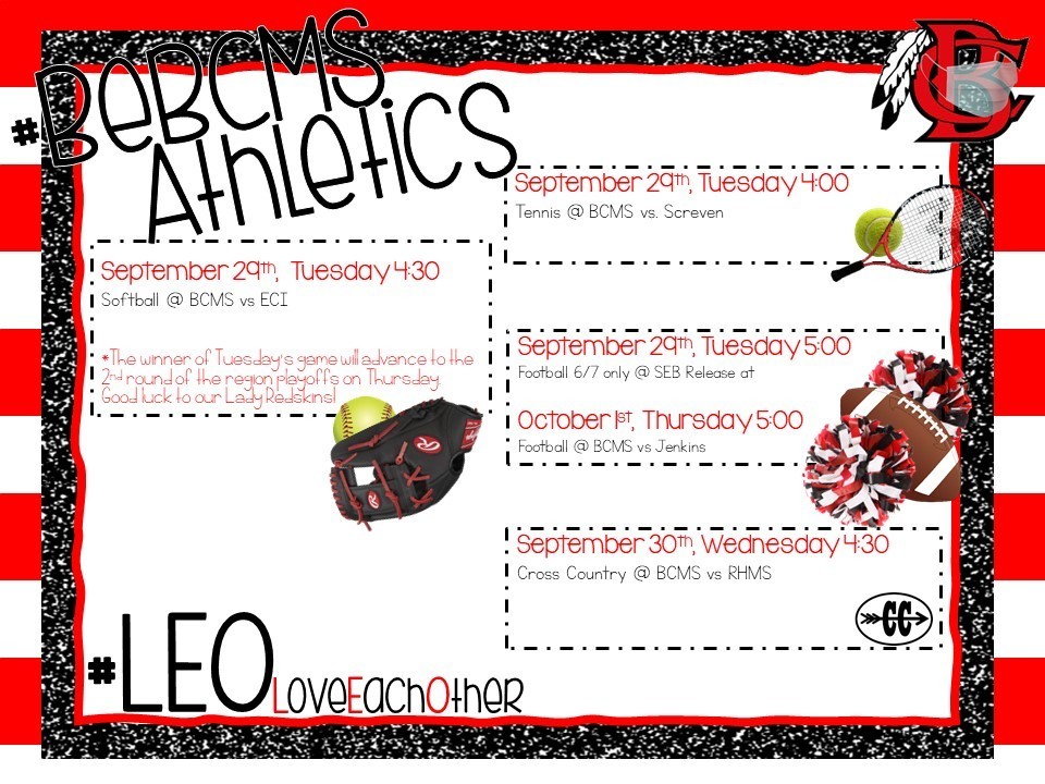 Upcoming Athletic Events - Week of Sept. 28