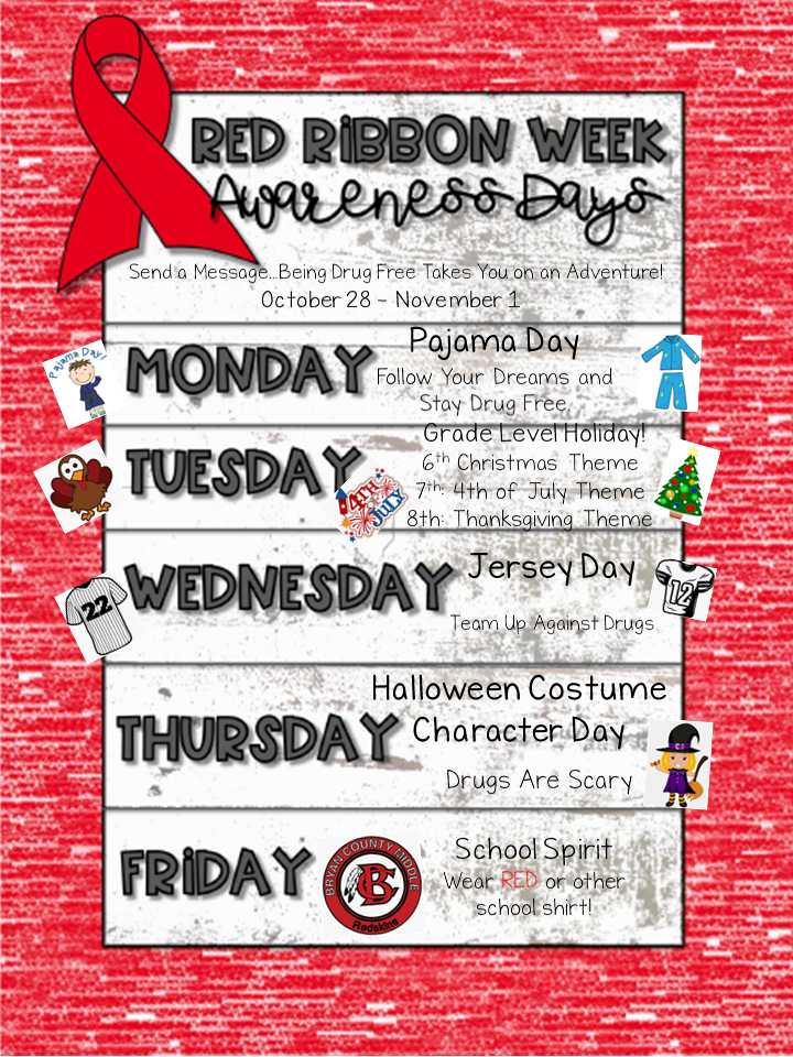 Red Ribbon Week Bryan County Middle School