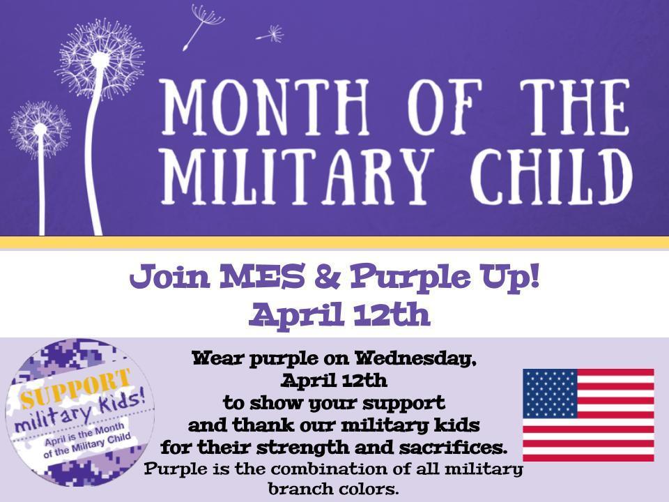 Purple Up for Military Kids - April 12th