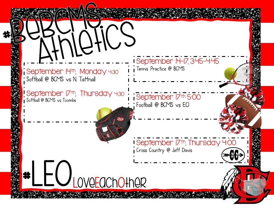 Upcoming Athletic Events