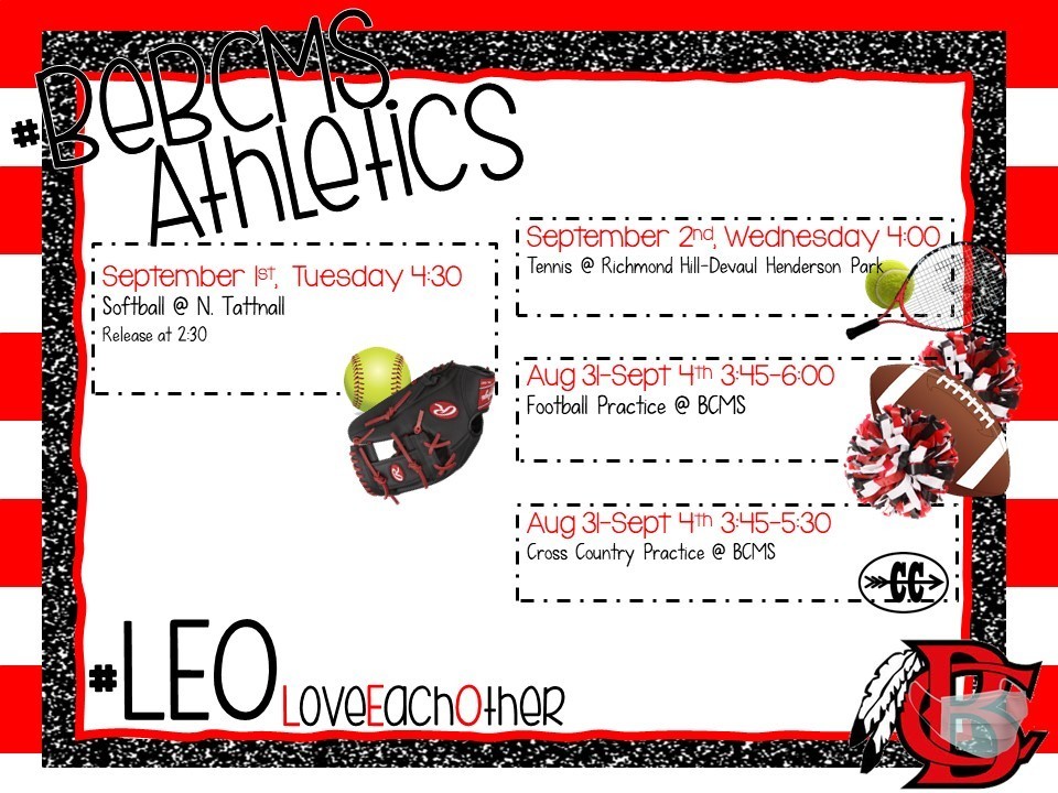 Upcoming Athletic Events