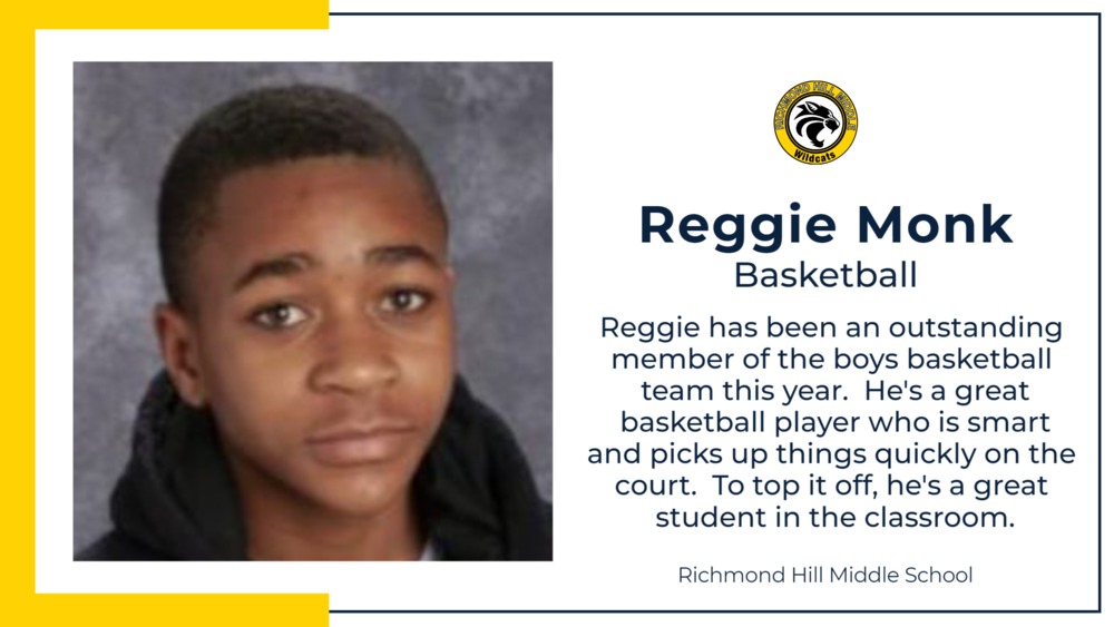 Athletes of the Week - Reggie Monk