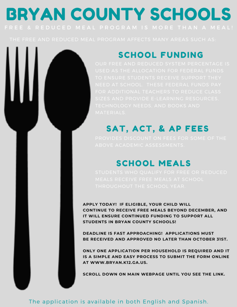 BCS Free Meal Information
