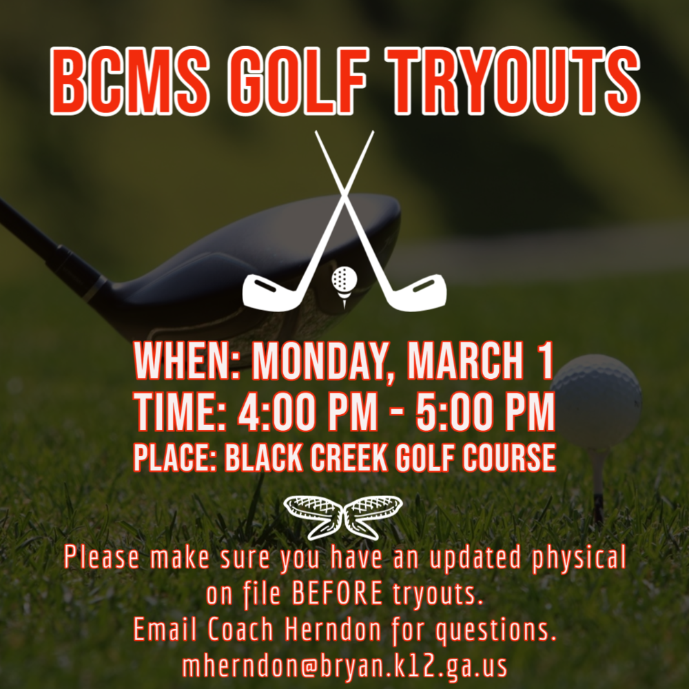 Golf Try-out Information