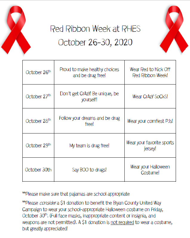 Red Ribbon Week Richmond Hill Elementary School