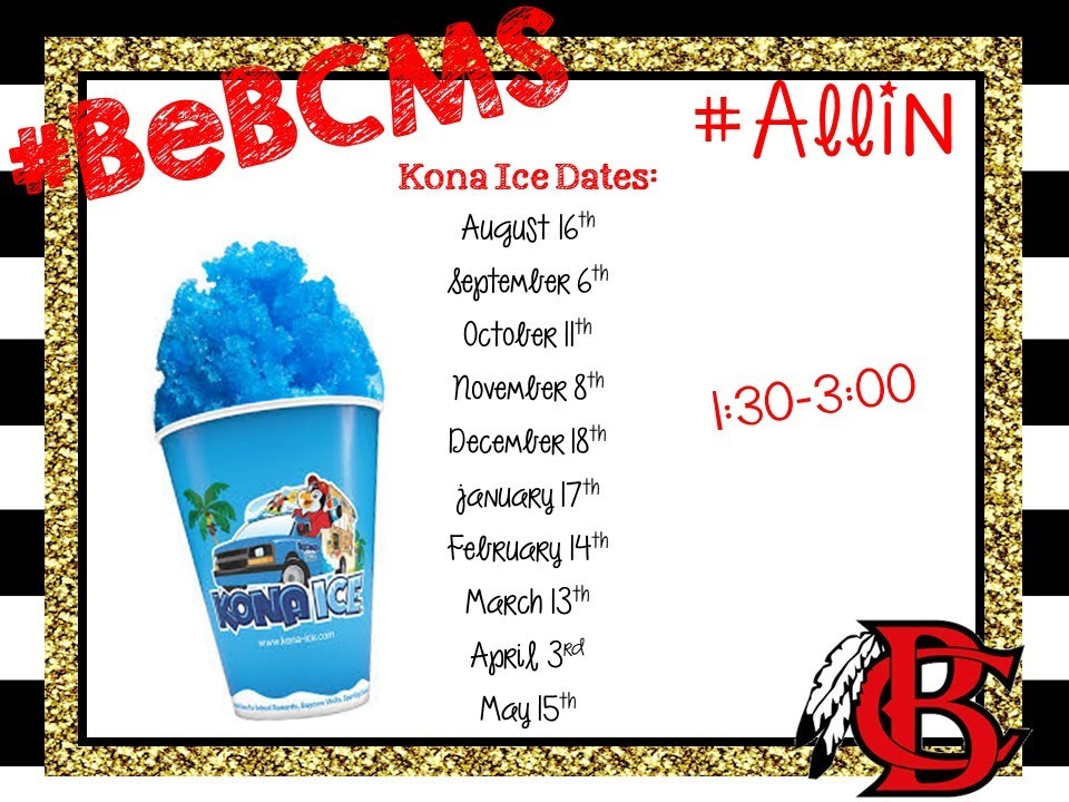 For Your Sweet Tooth Kona Ice!! Bryan County Middle School