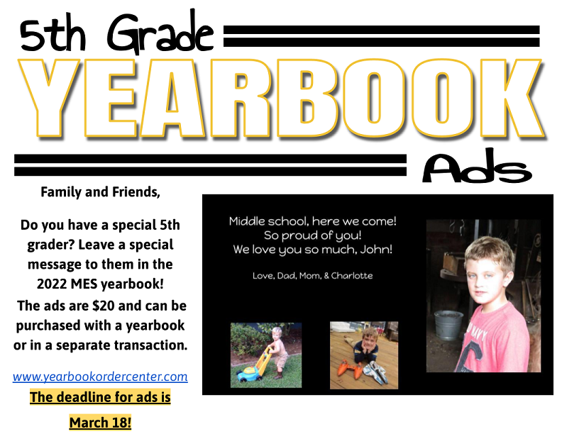 5th Grade Yearbook Ads