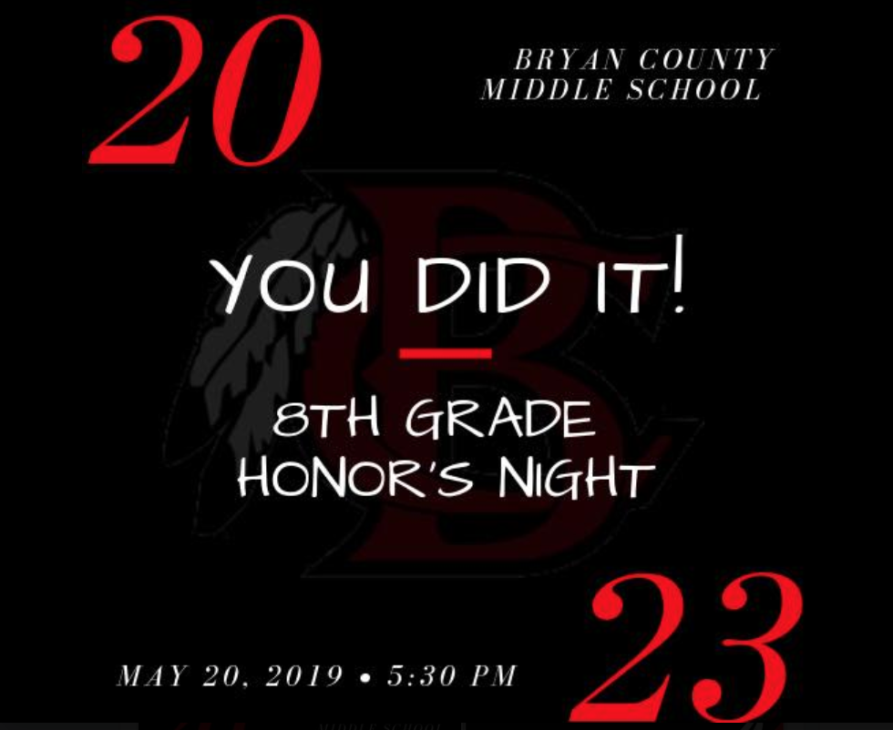 8th Grade Honor's Night!