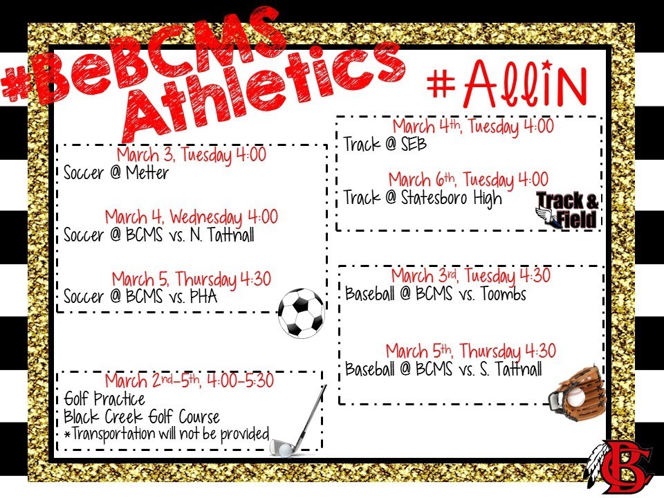 Upcoming Athletic Events