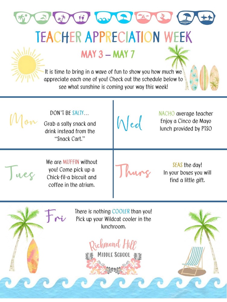 Teacher Appreciation Week Richmond Hill Middle School