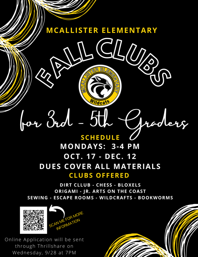Fall Clubs at MES