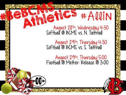 Upcoming Athletic Events