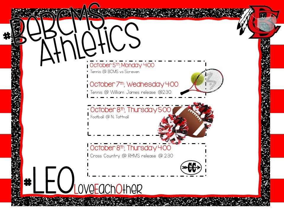 Upcoming Athletic Events