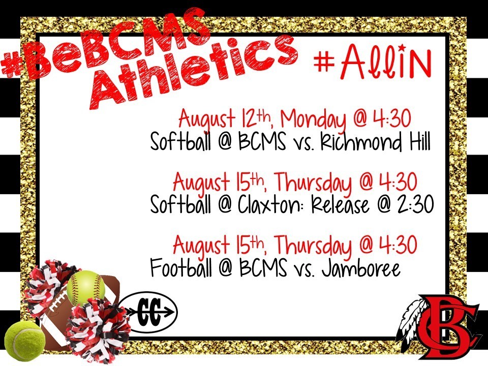Upcoming Athletic Events