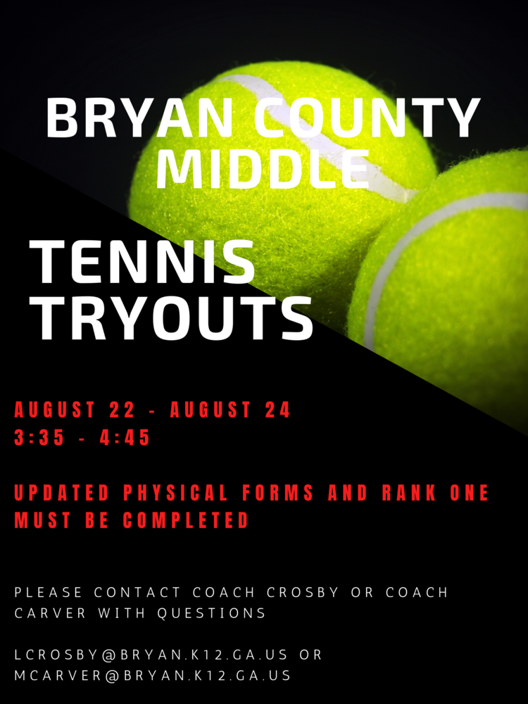 MS Tennis Try-Outs