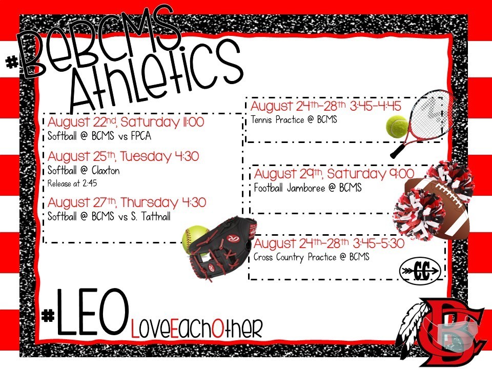 Upcoming Athletic Events
