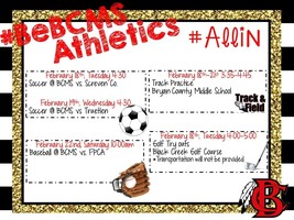Upcoming Athletic Events
