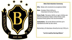 Beta Club Induction