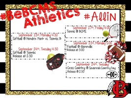 Upcoming Athletic Events