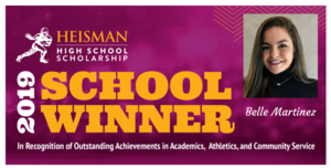 Belle Martinez - Heisman High School Scholarship School Winner