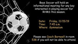 Boys Soccer Meeting