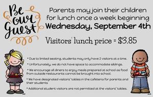 Welcome Lunch Visitors at MES-Sept. 4th