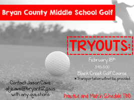 BCMS Golf Tryouts