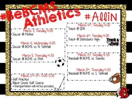 Upcoming Athletic Events