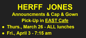 UPDATE: Herff Jones PICK UP Dates