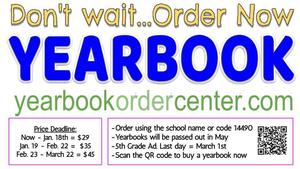 Order Your Yearbook Now! Don't Wait!