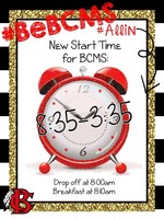 BCMS Start Time for 2019-2020