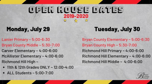 Open House Dates