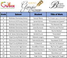 Young Georgia Authors Writing Competition: