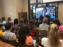 Students participate in Skype with Author
