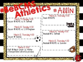 Upcoming Athletic Events