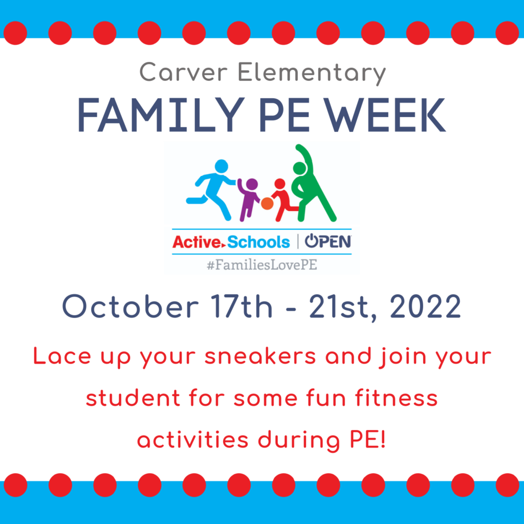 Family PE Week is October 17-21, 2022