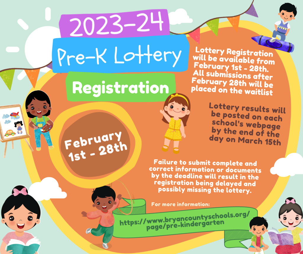 2023-2024 Pre-K Lottery Registration opens Feb. 1st