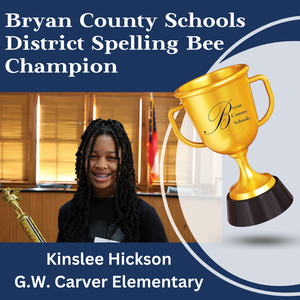 Kinslee Hickson Spelling Bee Champion