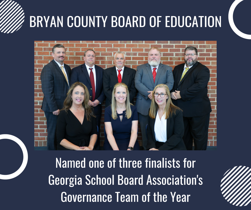 Bryan County Board of Education Finalist for Governance Team of the Year