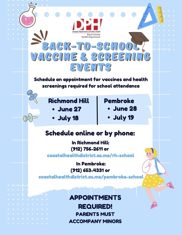 Back-to-School Vaccine & Screening Events