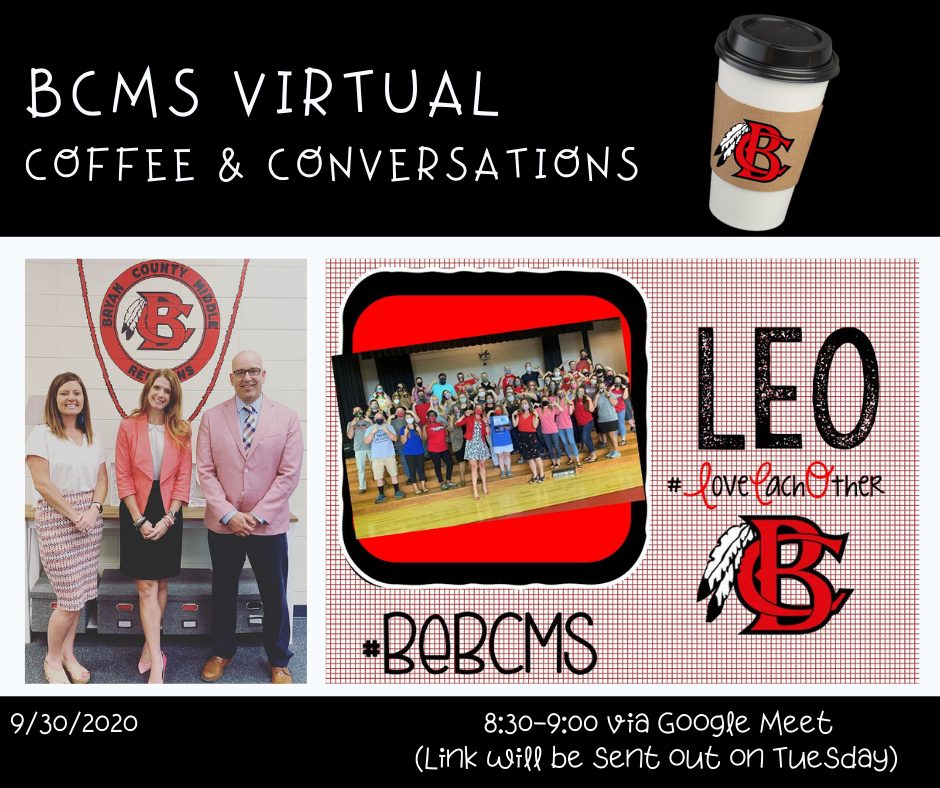 Coffee and Conversations 9/30 8:30 AM